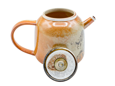 Teiera Yakiba smaltata Shino con argento aggiunto # 93483, 155 ml