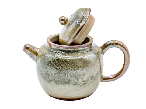 Keramische theepot met imitatie Shino Yaki glazuur # 93484, 120 ml