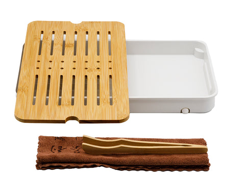 Draagbare reistheeset met blauwe zijgreep theepot # 93451