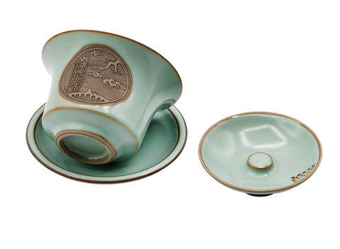 Gaiwan met ingebouwde zeefdeksel # 93442, 140 ml