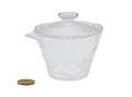 Glass pitcher with lid