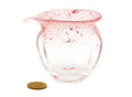 Pink decorated Glass pitcher for tea