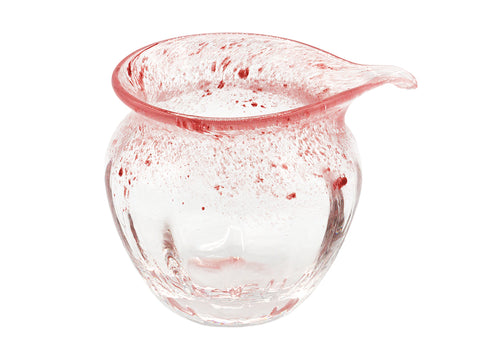 Pink decorated Glass pitcher for tea