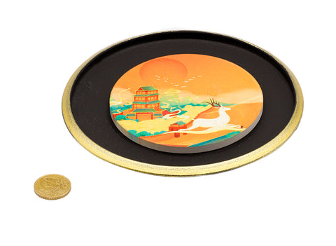 Round tea table for Gongfu tea ceremony, tea tray, chaban, # 93507