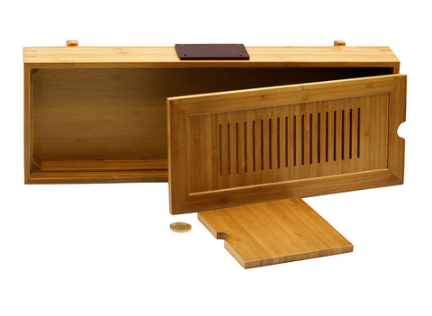 Tea table for Gongfu tea ceremony, tea tray, chaban, bamboo # 93336
