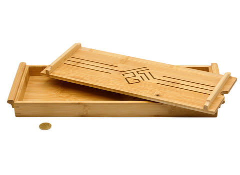 Table à thé Fortune pour cérémonie du thé Gongfu, plateau à thé, chaban, bambou # 93487