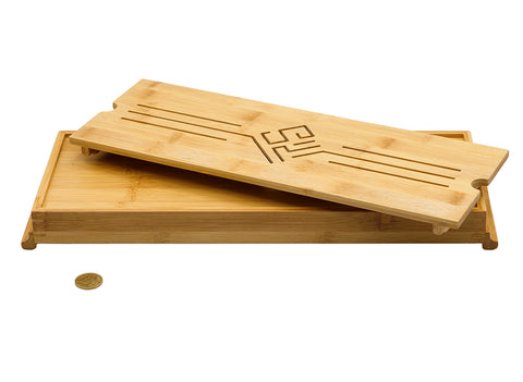 Table à thé Fortune pour cérémonie du thé Gongfu, plateau à thé, chaban, bambou # 93487