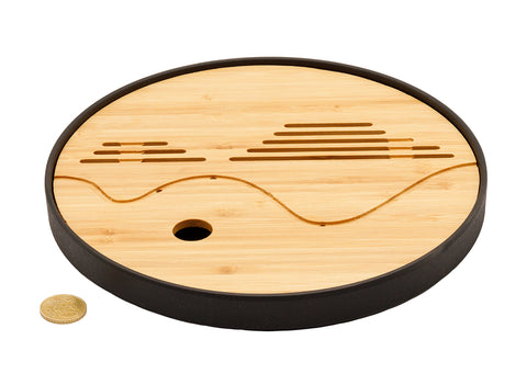 Table ronde à thé pour la cérémonie du thé Gongfu, plateau à thé, chaban - plastique / bambou # 93489