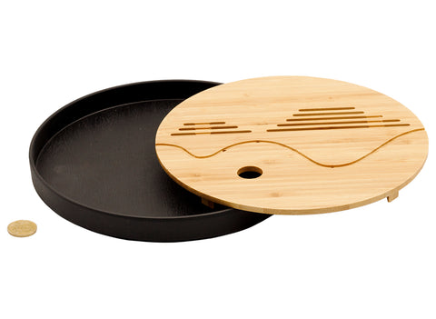 Table ronde à thé pour la cérémonie du thé Gongfu, plateau à thé, chaban - plastique / bambou # 93489