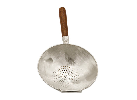 Pot-Shaped Tin Filter with Wooden Handle # 93229