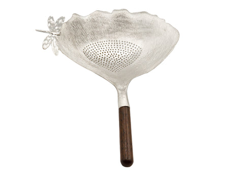 Pot-Shaped Tin Filter with Wooden Handle # 93229