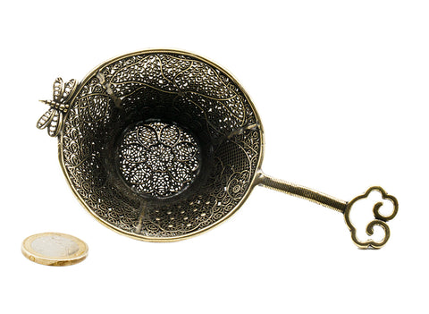 Bronzen theezeefje # 93241