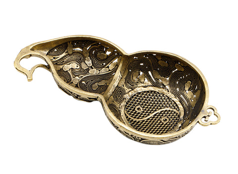 Achthoekig blikken theefilter in kalebasvorm # 93245