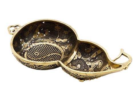 Achthoekig blikken theefilter in kalebasvorm # 93245