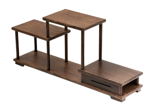 Wooden Tiered Teaware Display Shelf # 93321