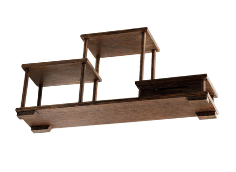 Wooden Tiered Teaware Display Shelf # 93321