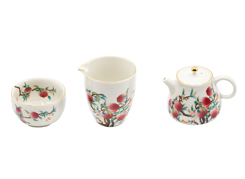 Porcelain Tea Set with Floral Design  (17 Pieces) #93863