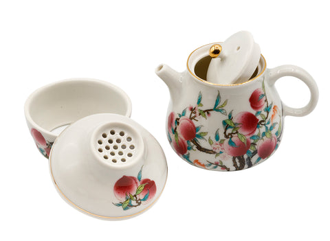 Porcelain Tea Set with Floral Design  (17 Pieces) #93863