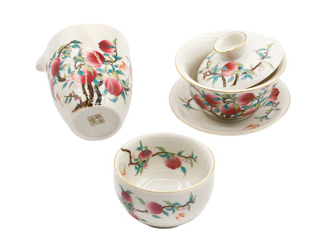 Porcelain Tea Set with Floral Design  (17 Pieces) #93863