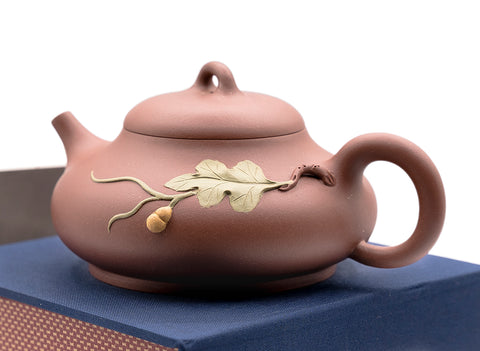 Gourd stone scoop Yixing teapot # 91219