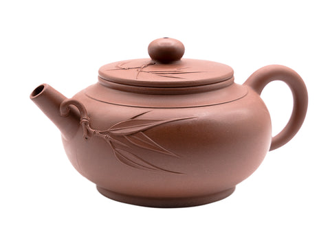 Straight mouth bamboo leaf pot Yixing teapot # 91234