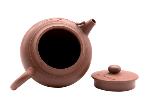 Straight mouth bamboo leaf pot Yixing teapot # 91234