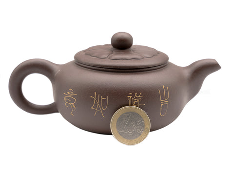 Mud painted lotus Teapot # 91309