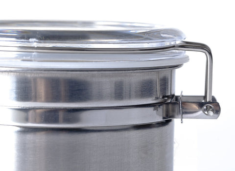 Bank for tea # 20774, metal, stainless steel with clasp (lockneck), 640 ml.
