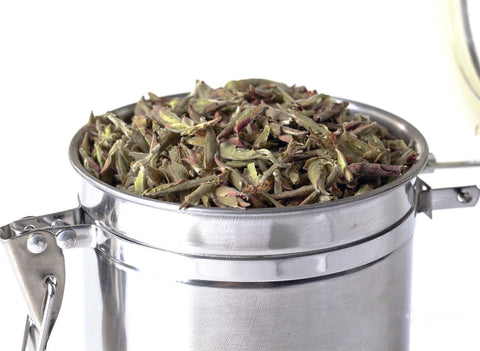 Bank for tea # 20776, metal, stainless steel with clasp (lockneck), 940 ml.