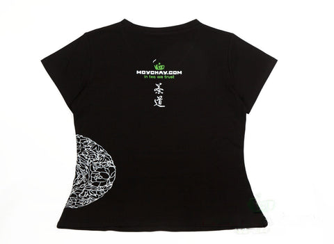 Female t-shirt "Moychay.com", black