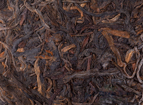 Lan Yin Te Bing (Eisenpresse, 1997), gealterter Sheng Puer