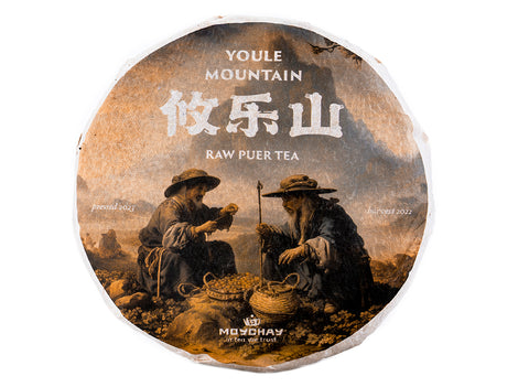 Youle Mountain raw puer tea,  Moychay (Harvest 2022, pressed in 2023) 100g