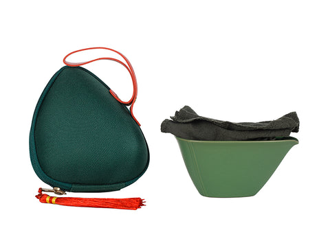 Green Dragon Boat Festival Travel Teacup Set  # 94489