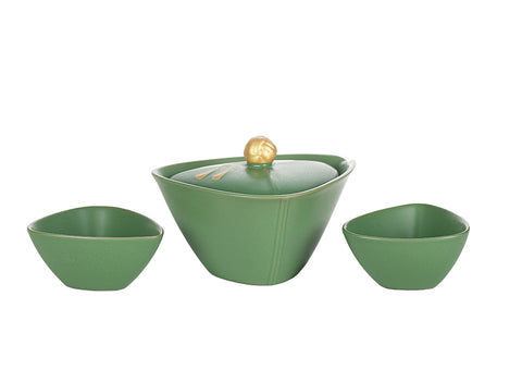 Green Dragon Boat Festival Travel Teacup Set  # 94489