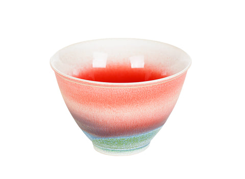 Red and Green Gradient Tea Cup  # 94499