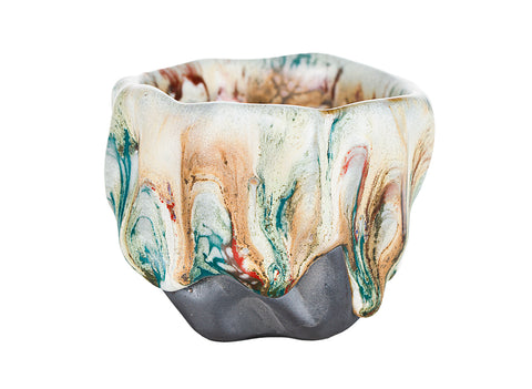 Taza esmaltada verde estilo Shino 140 ml # 94469