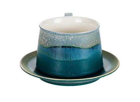 Taza degradada en verde tinta # 94478