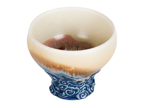 Taza de porcelana con pedestal degradado # 94473