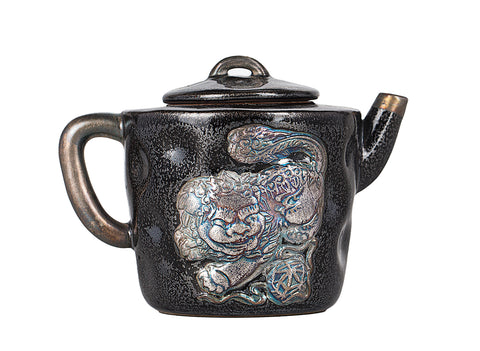 Handcrafted Ceramic Teapot with Floral Motif # 94383