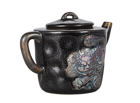 Handcrafted Ceramic Teapot with Floral Motif # 94383