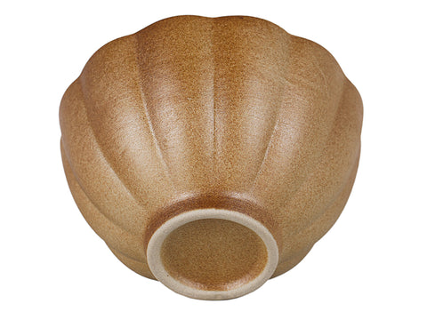 Taza de té de cerámica con borde ondulado # 94385