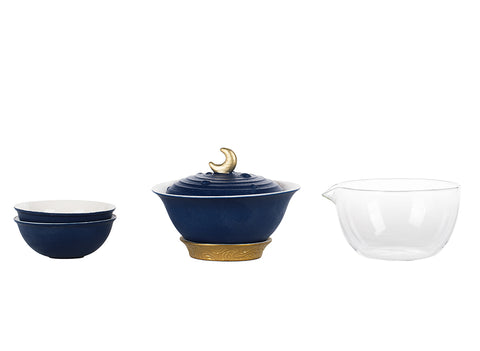 Space-Themed Travel Tea Set with Glass Cha Hai # 94382