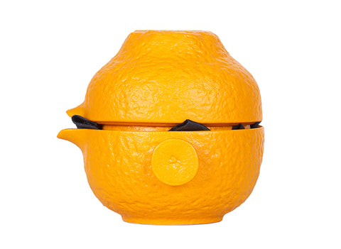 Ensemble de thé de voyage jaune avec Gaiwan # 94379