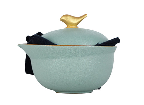 Ensemble de tasse à thé de voyage Joyful Green # 94491