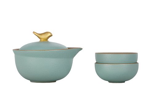 Joyful Green Travel Teacup Set # 94491