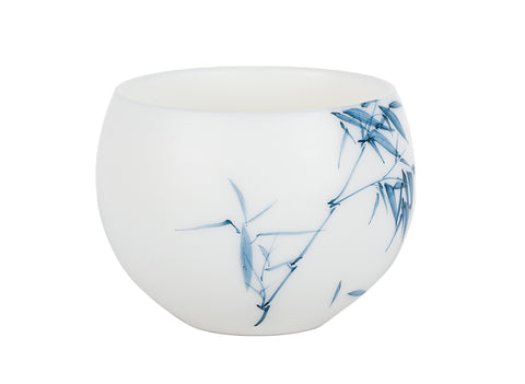 Witte Jade Porselein Bamboe Kop # 94496