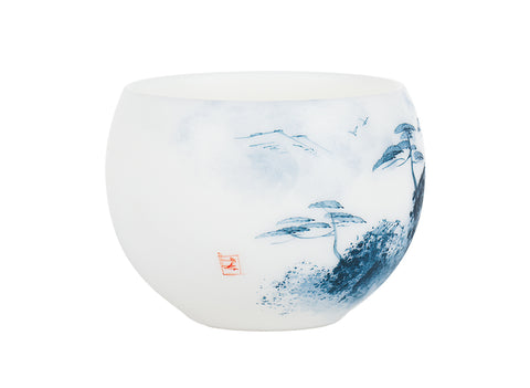 White Jade Porcelain Landscape Cup  # 94497