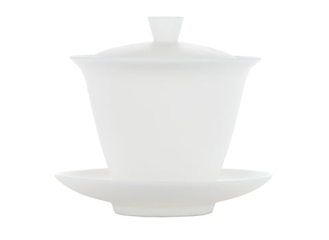 Gaiwan en porcelaine de jade blanc feuille de ginkgo # 94498
