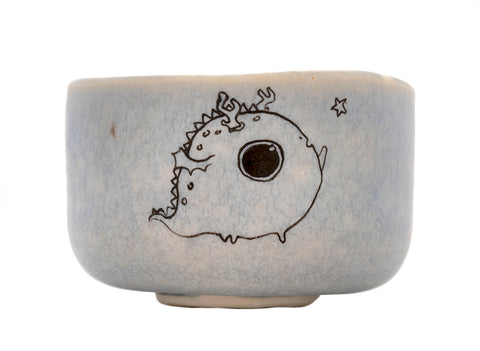 Cup handmade Moychay # 43071, series of 'Dragons love to eat apples', ceramic/hand painting, 55 ml.