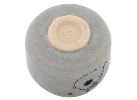 Cup handmade Moychay # 43071, series of 'Dragons love to eat apples', ceramic/hand painting, 55 ml.